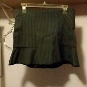 Grey Pinstriped Mini Skirt